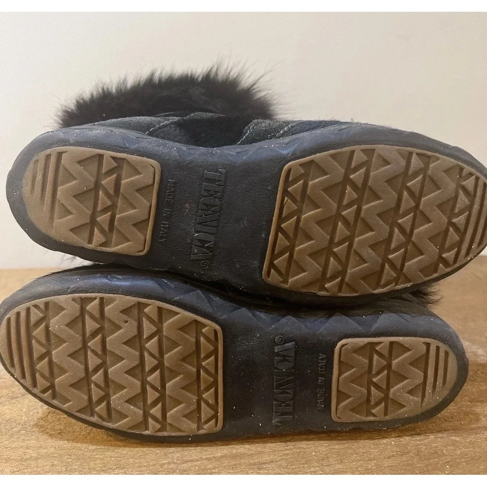 VTG 90s Tecnica Skandia Fur Apres Ski Mukluk Boots Italy Goat Hair Women 8 EU 39